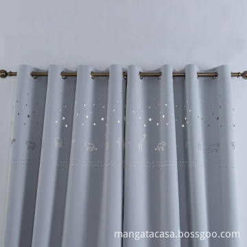 Curtains Cutout Design with Animal for Kids Room